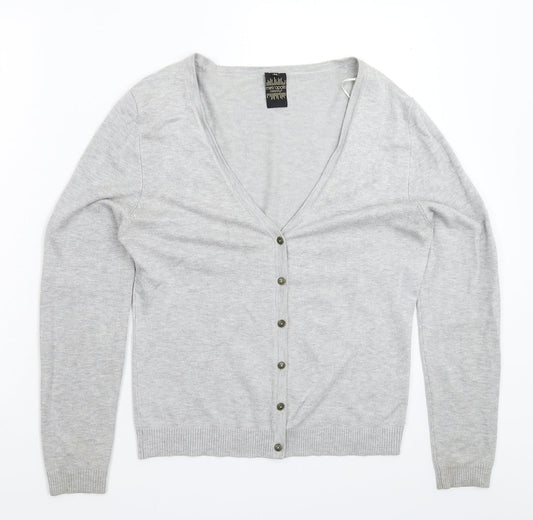 Metropolis Womens Grey  Knit Cardigan Jumper Size L