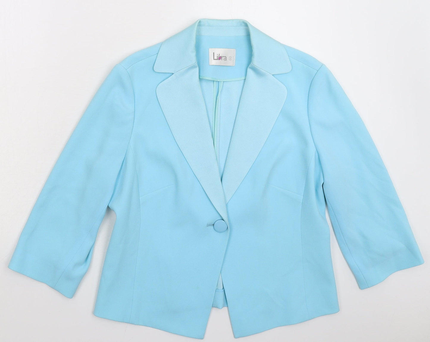 Womens UK Size 12 Libra Regular Blue Suit Jacket