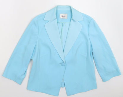 Womens UK Size 12 Libra Regular Blue Suit Jacket