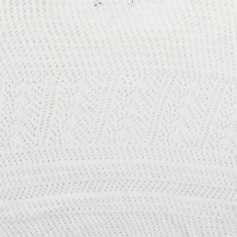 Atmosp Womens White  Knit Pullover Jumper Size 20