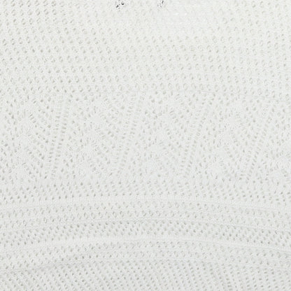 Atmosp Womens White  Knit Pullover Jumper Size 20