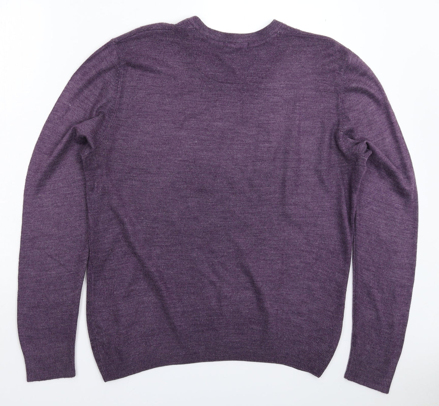 Thomas Nas Mens Purple  Knit Pullover Jumper Size S