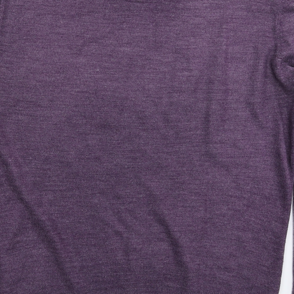 Thomas Nas Mens Purple  Knit Pullover Jumper Size S