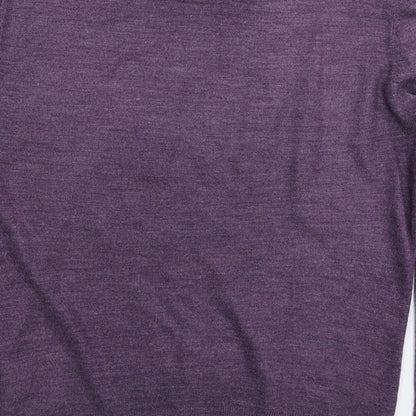 Thomas Nas Mens Purple  Knit Pullover Jumper Size S