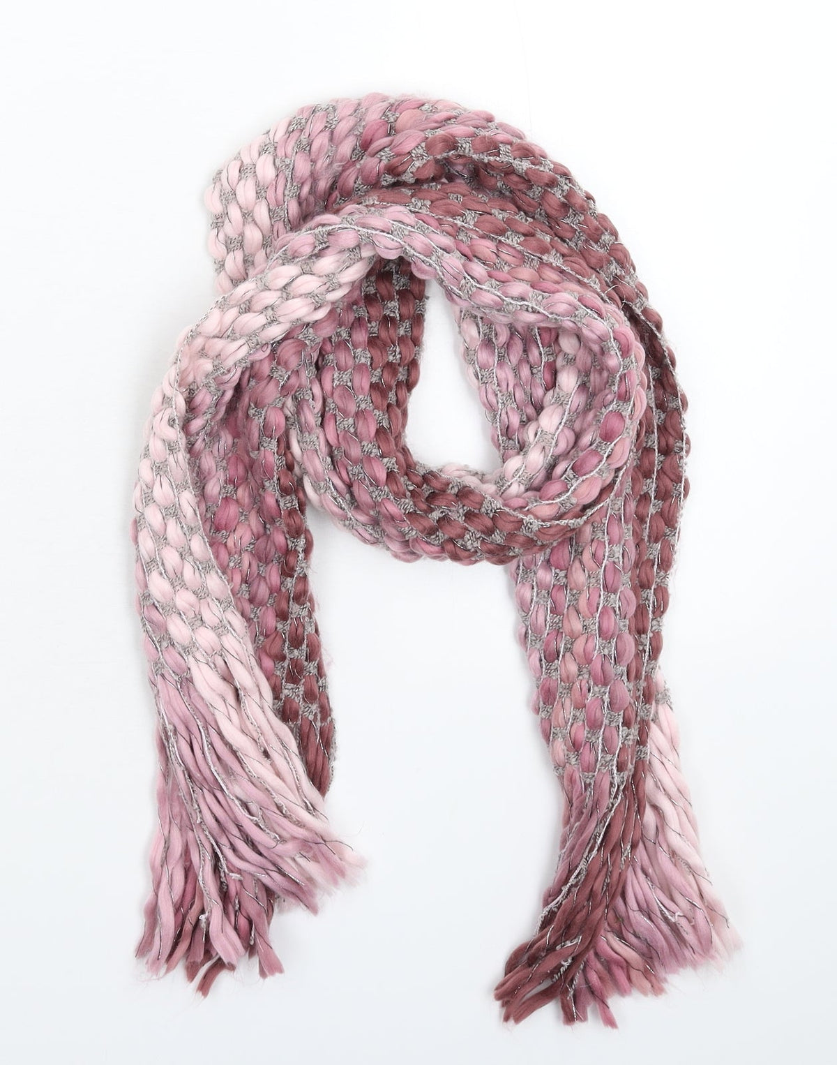 Preworn Womens Pink  Knit  Scarf