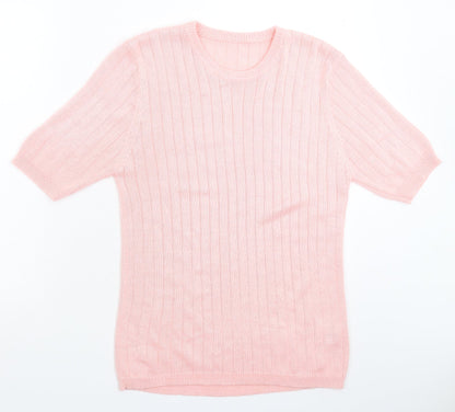 Womens UK Size M Preworn Pink Pullover Jumper