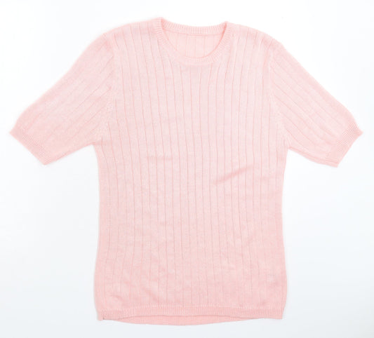Womens UK Size M Preworn Pink Pullover Jumper