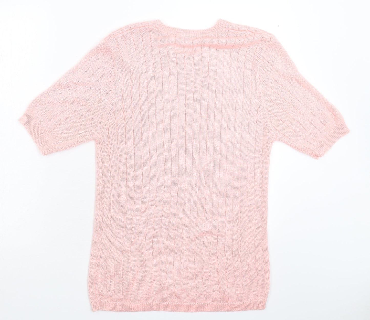 Womens UK Size M Preworn Pink Pullover Jumper