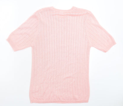 Womens UK Size M Preworn Pink Pullover Jumper