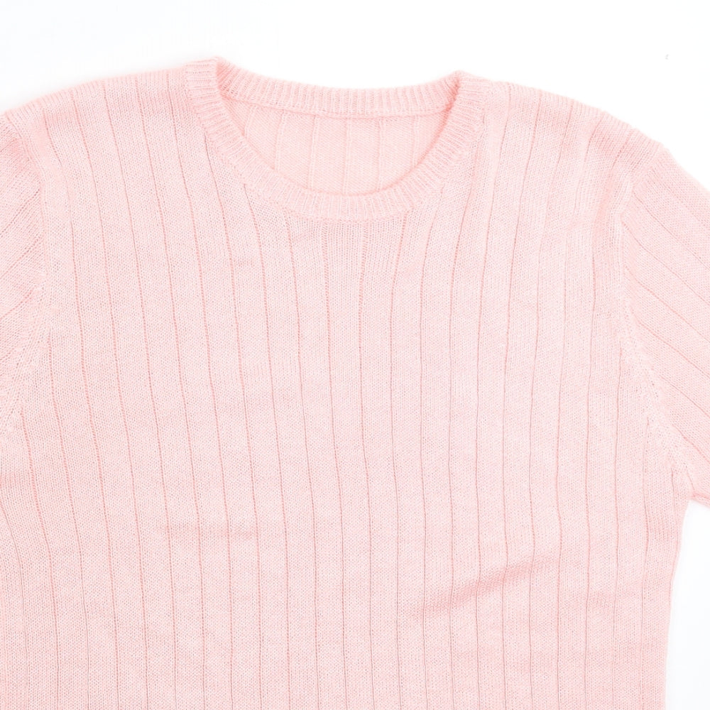 Womens UK Size M Preworn Pink Pullover Jumper
