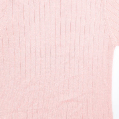 Womens UK Size M Preworn Pink Pullover Jumper