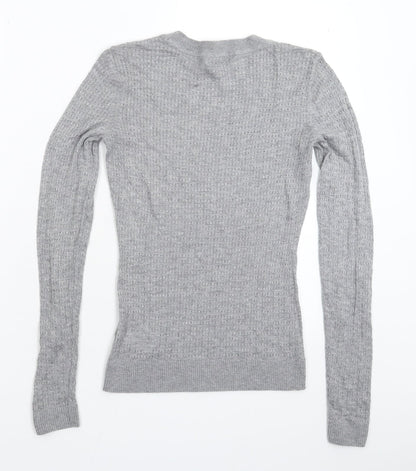 Womens UK Size XS H&M Grey Pullover Jumper