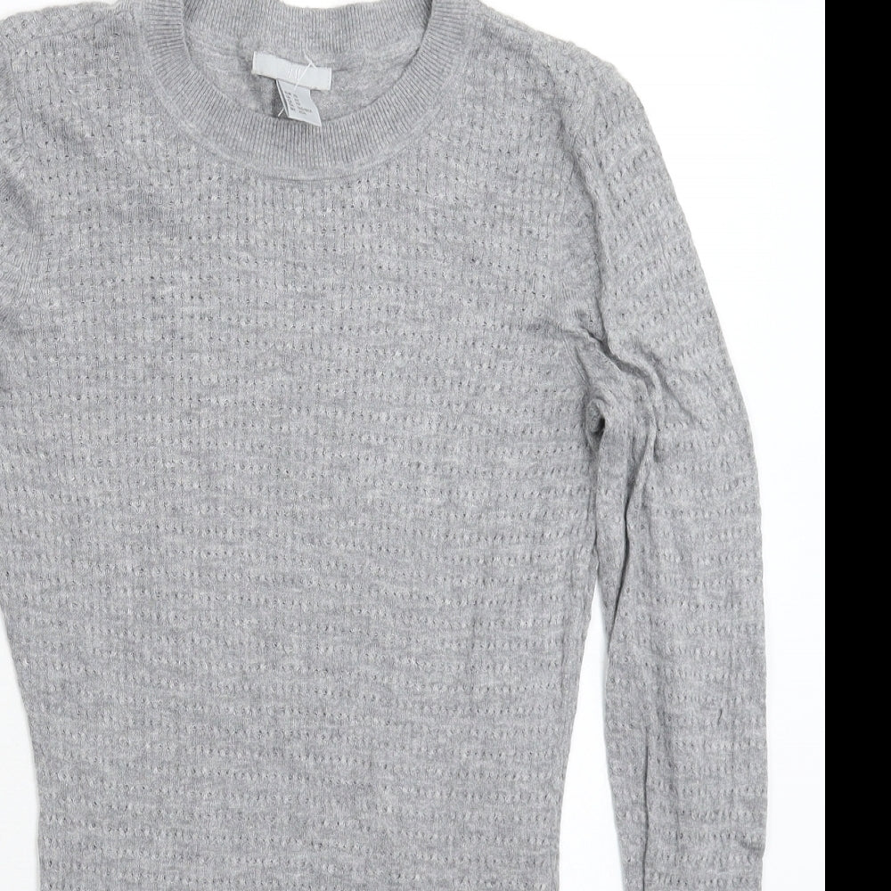 Womens UK Size XS H&M Grey Pullover Jumper