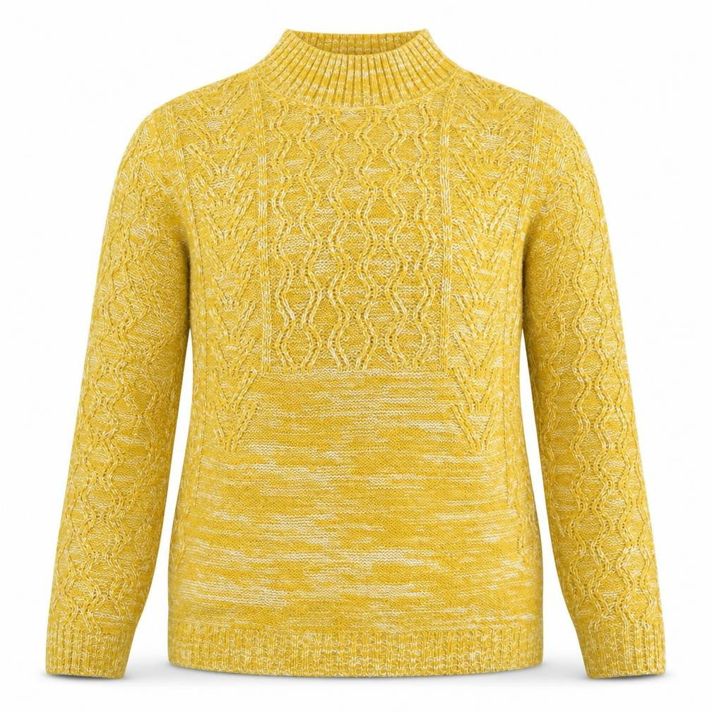 Womens UK Size S Papaya Yellow Pullover Jumper