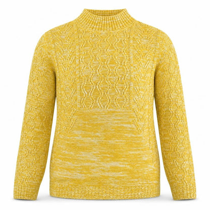 Womens UK Size S Papaya Yellow Pullover Jumper