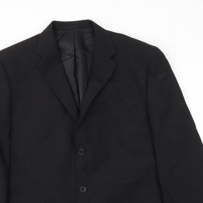NEXT Mens Black Check  Jacket Blazer Size 42