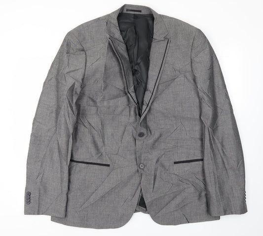 Mens UK Size 44 NEW LOOK Regular Grey Suit Jacket