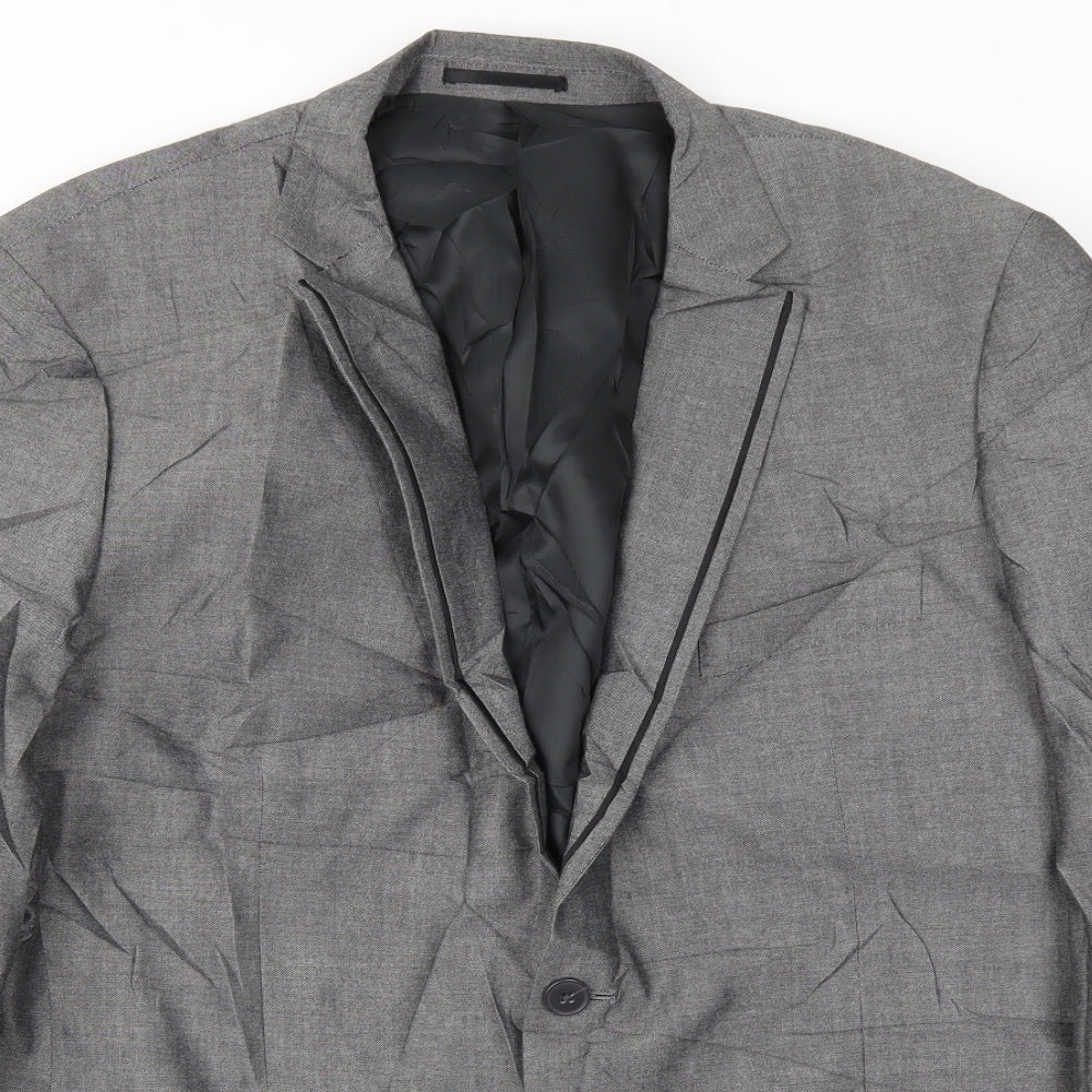 Mens UK Size 44 NEW LOOK Regular Grey Suit Jacket