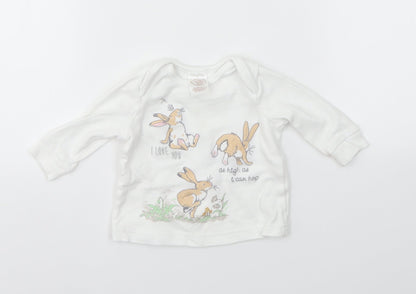 Matalan Girls White   Basic T-Shirt Size 3-6 Months