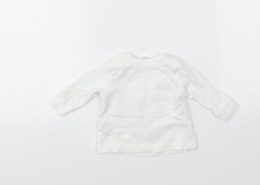 Matalan Girls White   Basic T-Shirt Size 3-6 Months
