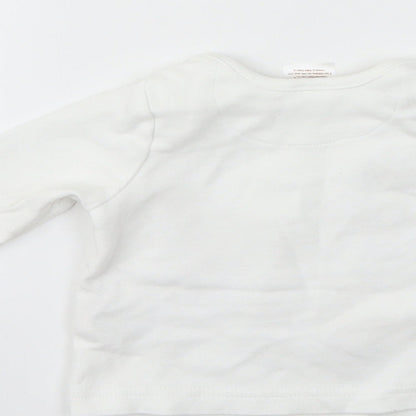 Matalan Girls White   Basic T-Shirt Size 3-6 Months