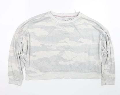Primark Womens Grey Camouflage  Pullover Jumper Size L