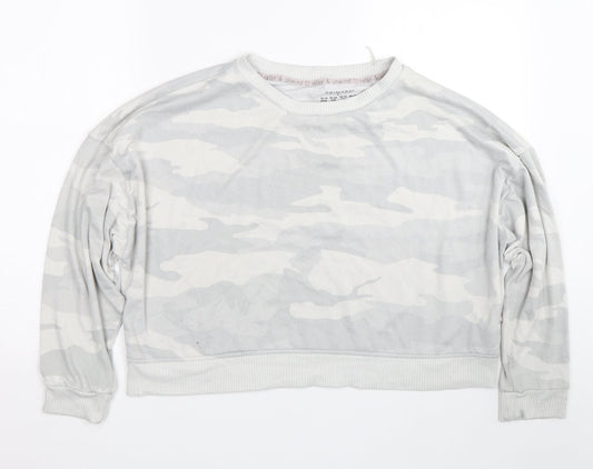 Primark Womens Grey Camouflage  Pullover Jumper Size L