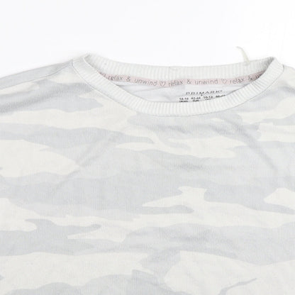 Primark Womens Grey Camouflage  Pullover Jumper Size L