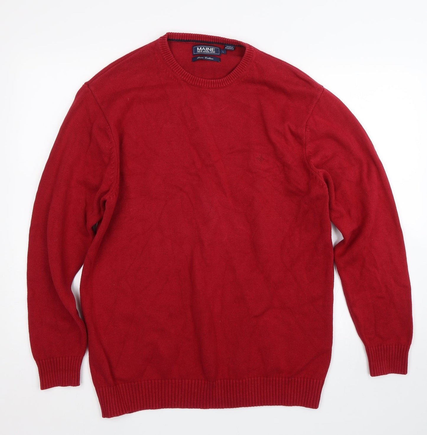 Maine Mens Red   Pullover Jumper Size L