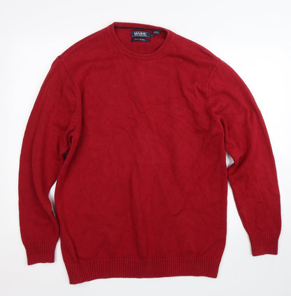 Maine Mens Red   Pullover Jumper Size L