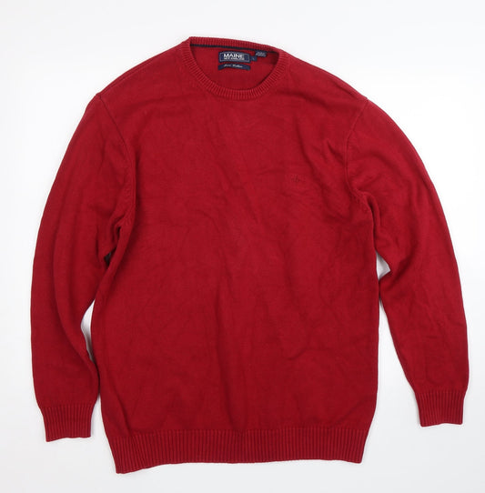 Maine Mens Red   Pullover Jumper Size L