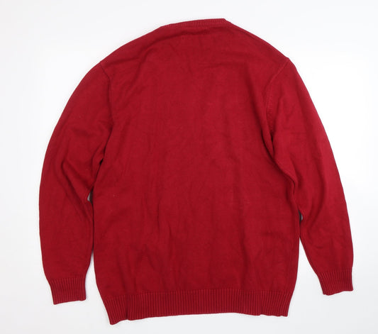 Maine Mens Red   Pullover Jumper Size L