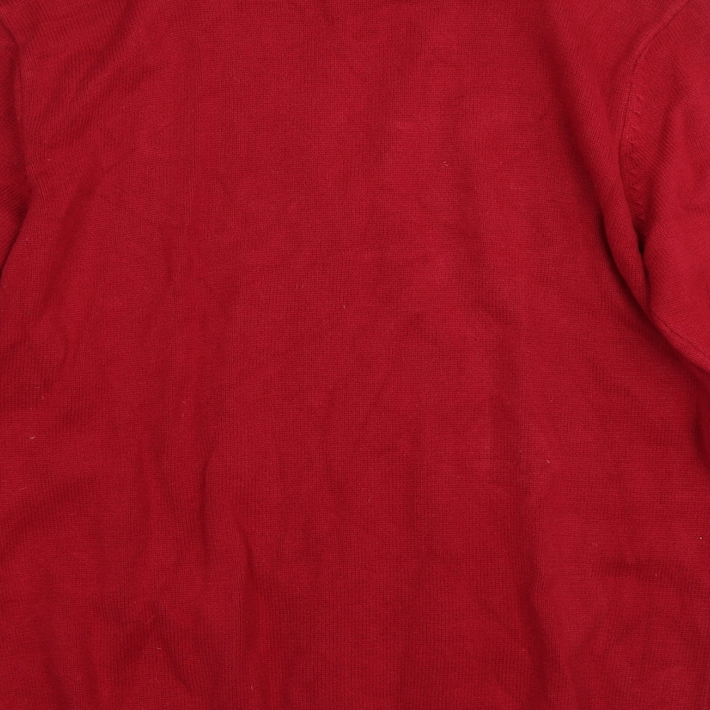 Maine Mens Red   Pullover Jumper Size L