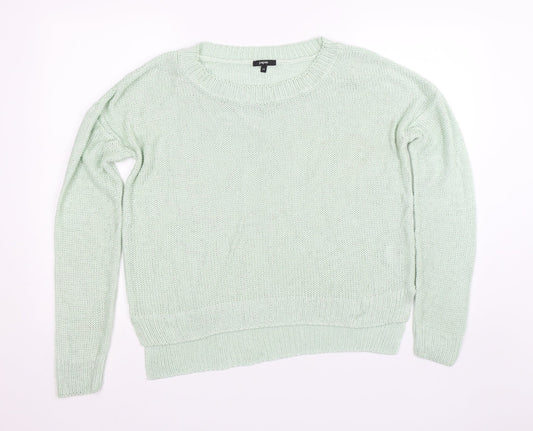 Womens UK Size 14 Papaya Green Pullover Jumper