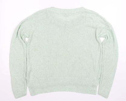 Womens UK Size 14 Papaya Green Pullover Jumper