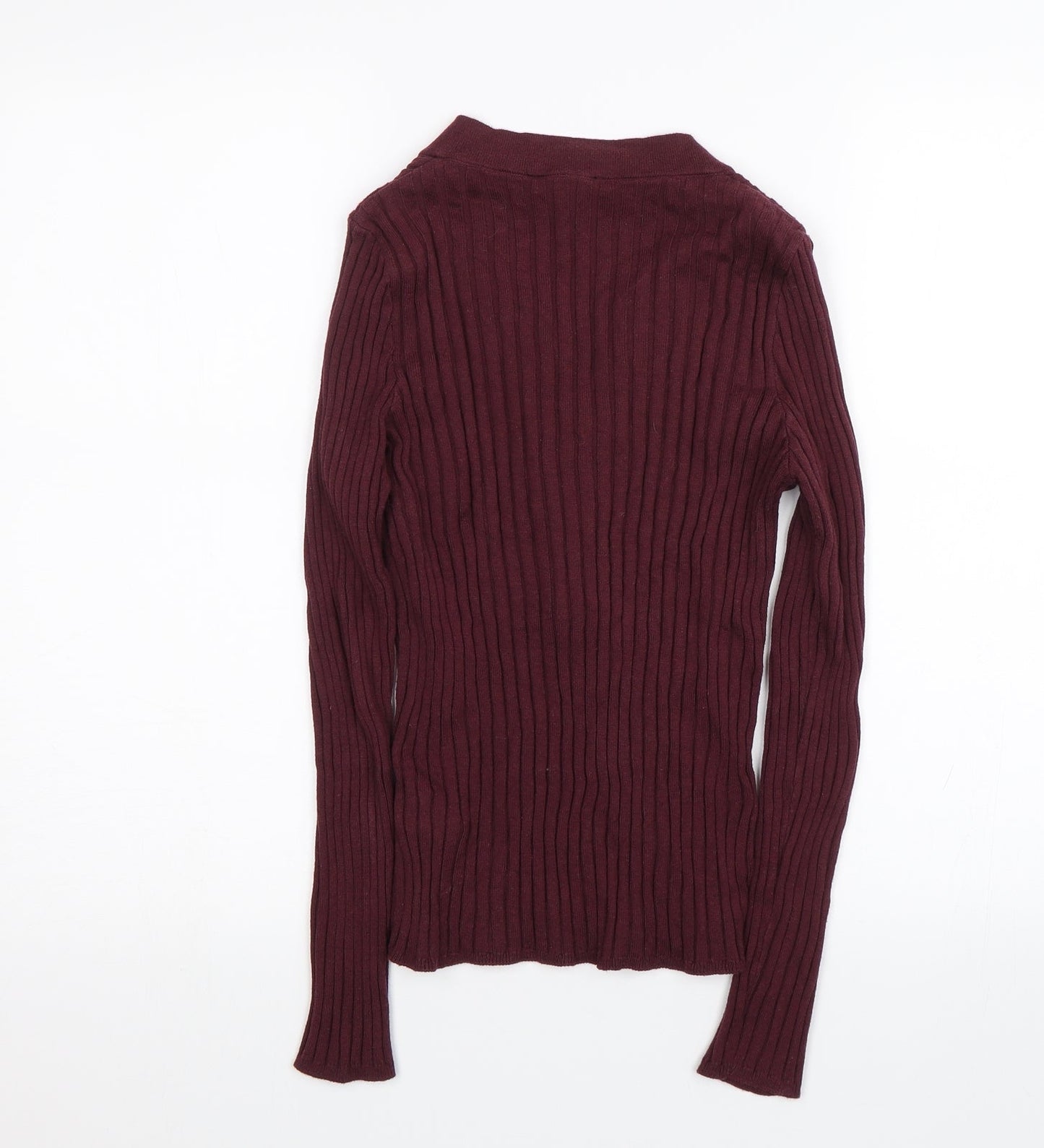 New Look Womens Purple Striped  Cardigan Jumper Size 10