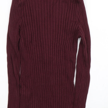 New Look Womens Purple Striped  Cardigan Jumper Size 10