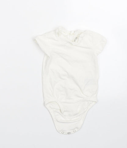 H&M Girls White   Babygrow One-Piece Size 6-9 Months