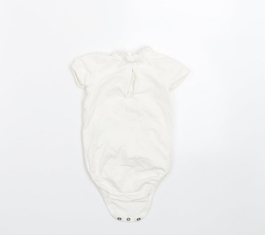 H&M Girls White   Babygrow One-Piece Size 6-9 Months