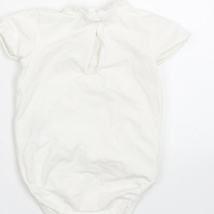 H&M Girls White   Babygrow One-Piece Size 6-9 Months