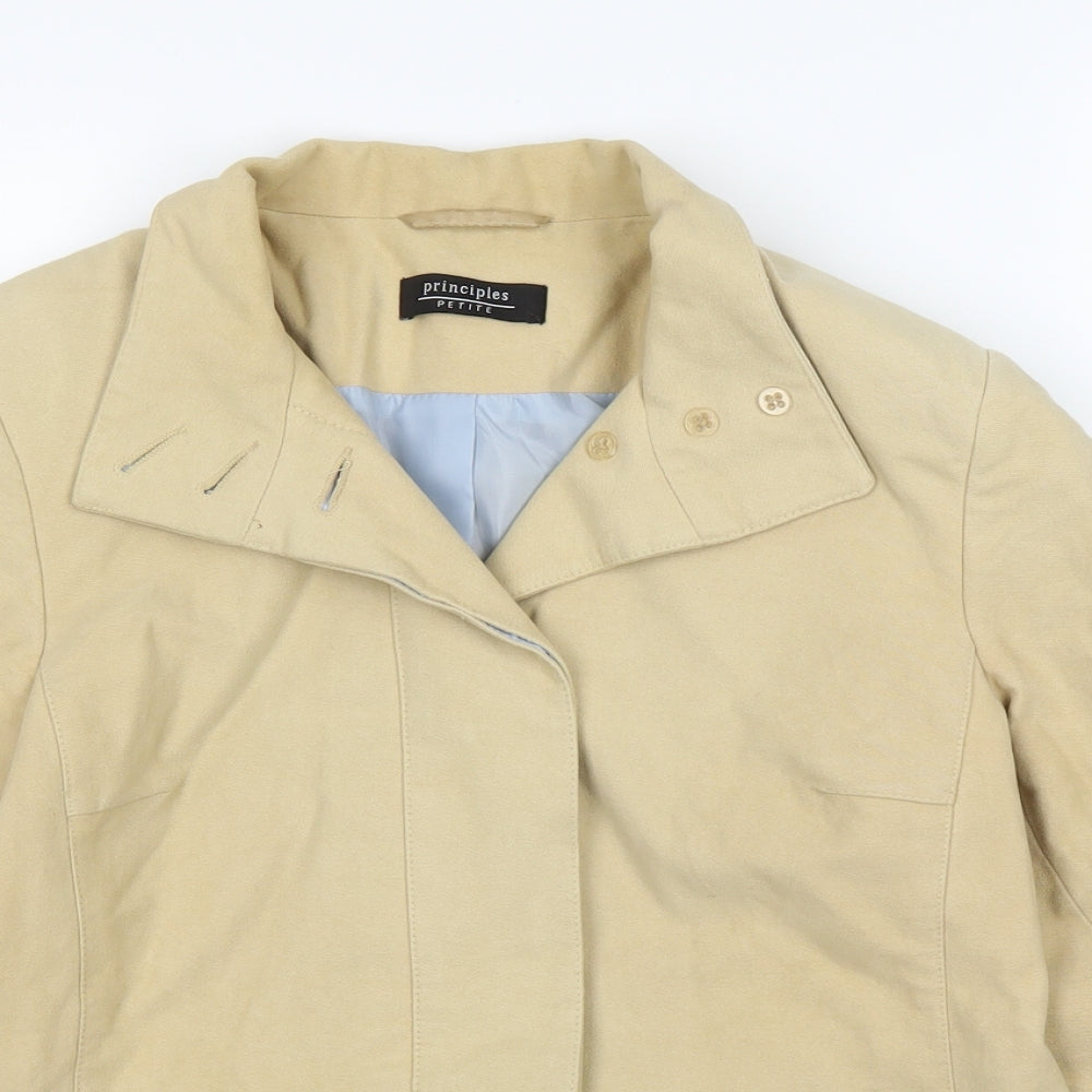Principles Womens Beige   Overcoat Coat Size 12