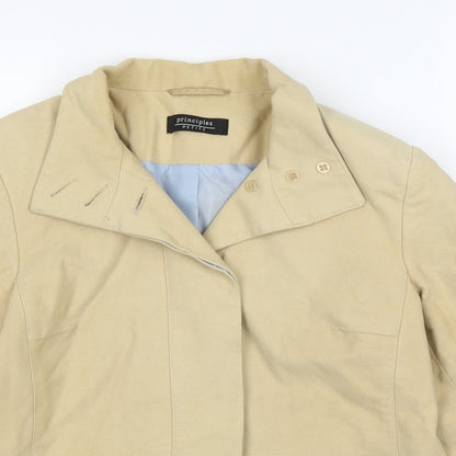 Principles Womens Beige   Overcoat Coat Size 12