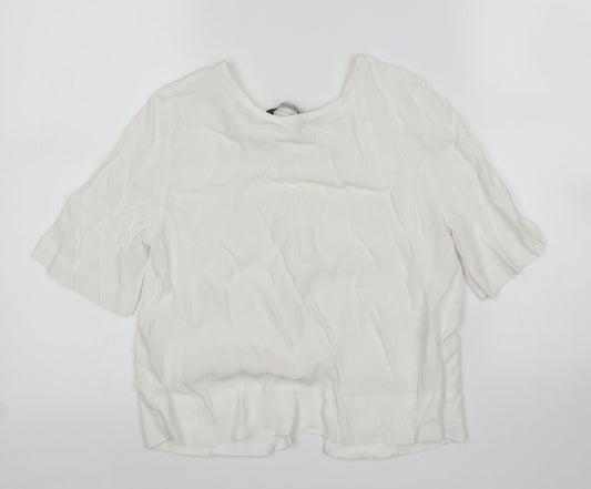 Womens UK Size 6 Glassons White Basic Blouse