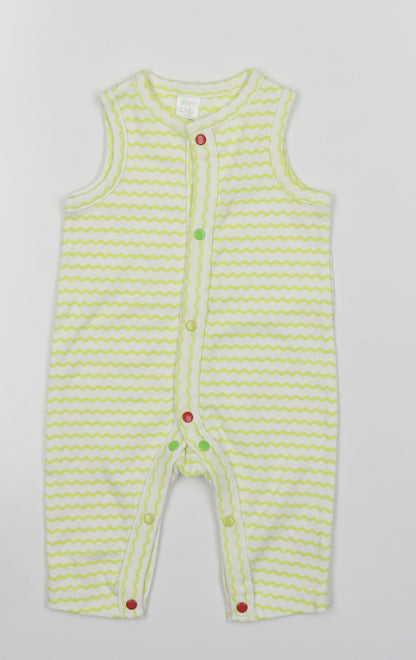Mini Club Girls Yellow Striped  Babygrow One-Piece Size 0-3 Months