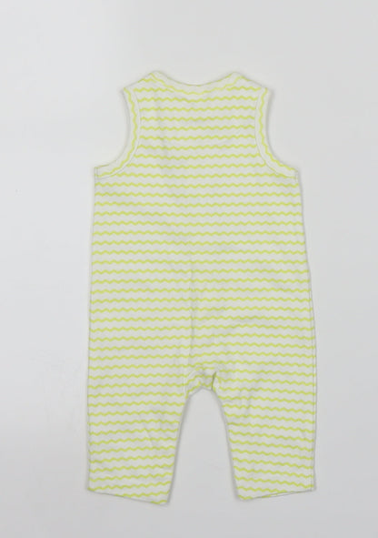 Mini Club Girls Yellow Striped  Babygrow One-Piece Size 0-3 Months