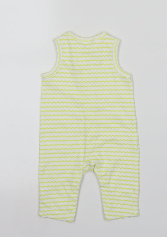 Mini Club Girls Yellow Striped  Babygrow One-Piece Size 0-3 Months