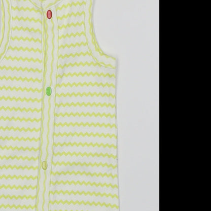 Mini Club Girls Yellow Striped  Babygrow One-Piece Size 0-3 Months
