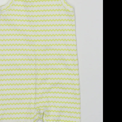 Mini Club Girls Yellow Striped  Babygrow One-Piece Size 0-3 Months