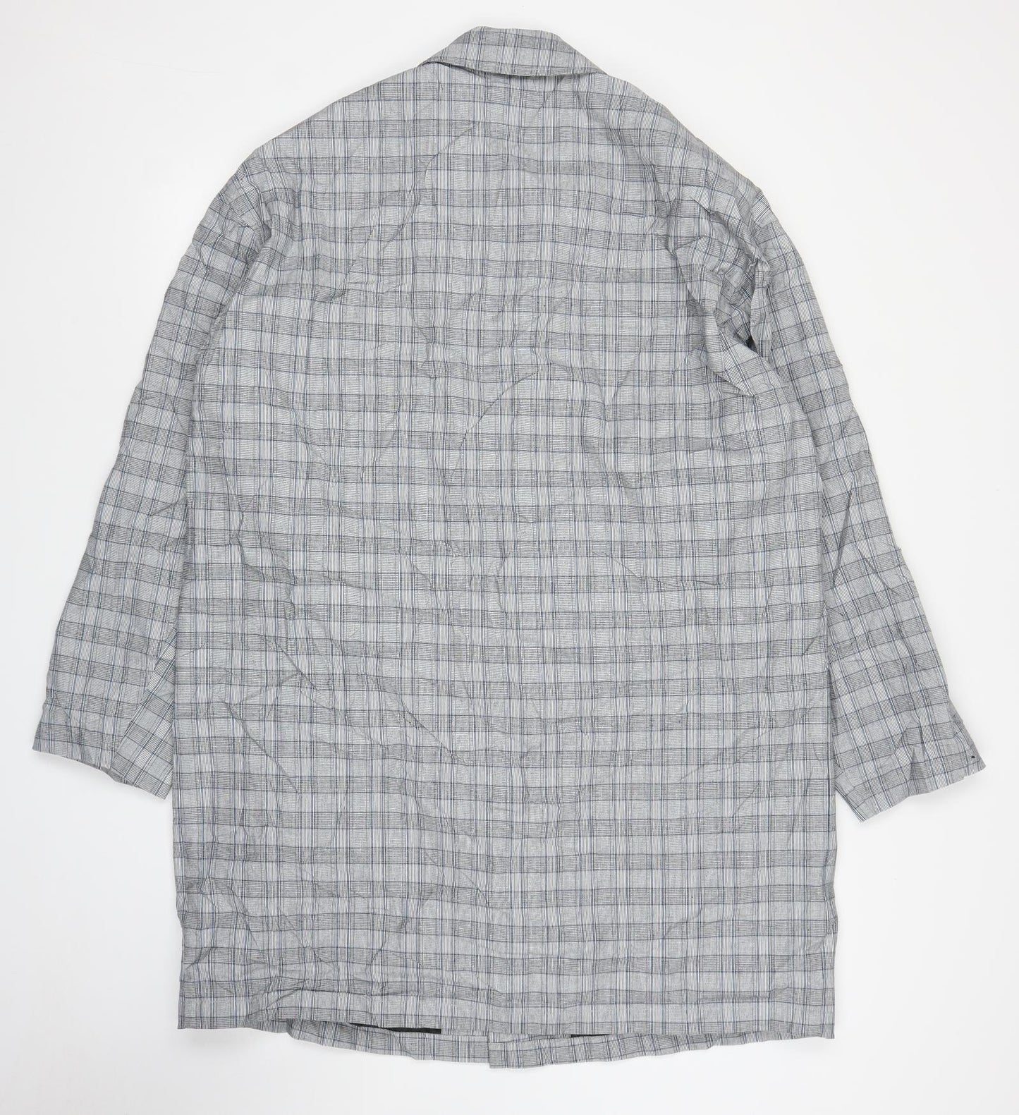 ASOS Mens Grey Plaid  Overcoat Coat Size M