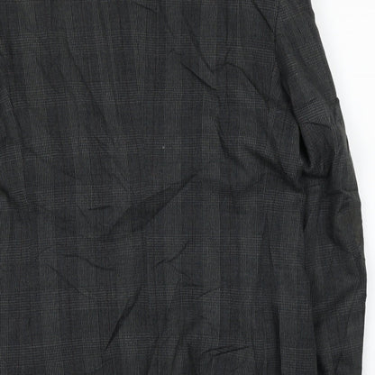 Brentoni Mens Grey Plaid  Jacket Suit Jacket Size 40